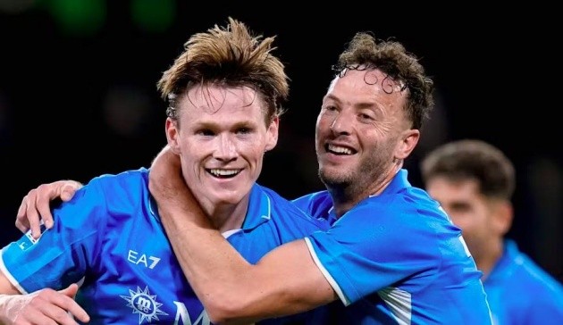 Scott McTominay ăn mừng bàn thắng trong màu áo Napoli tại Serie A
