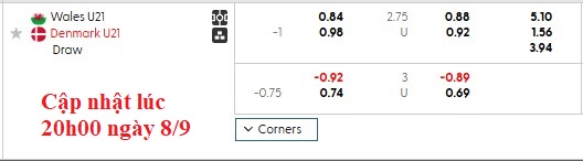 Phân tích tỷ lệ kèo và dự đoán kết quả U21 Wales đối đầu U21 Đan Mạch