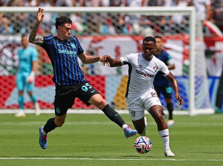 Lautaro Martinez và các cầu thủ Inter Milan thất vọng sau trận thua Fluminense ở Club World Cup