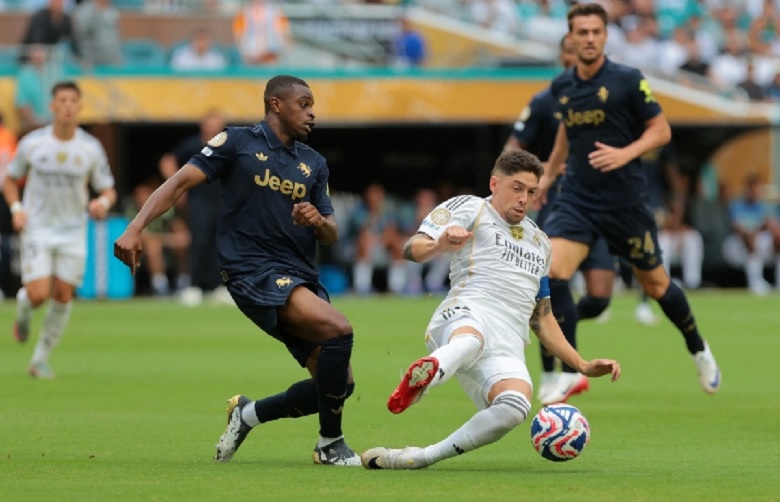 Cầu thủ Real Madrid ăn mừng chiến thắng trước Juventus tại FIFA Club World Cup 2025