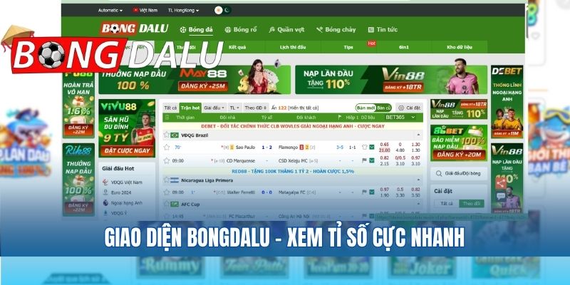 Lịch thi đấu cập nhật nhanh và mới nhất
